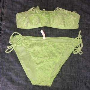 Victoria’s Secret bright green lace bikini